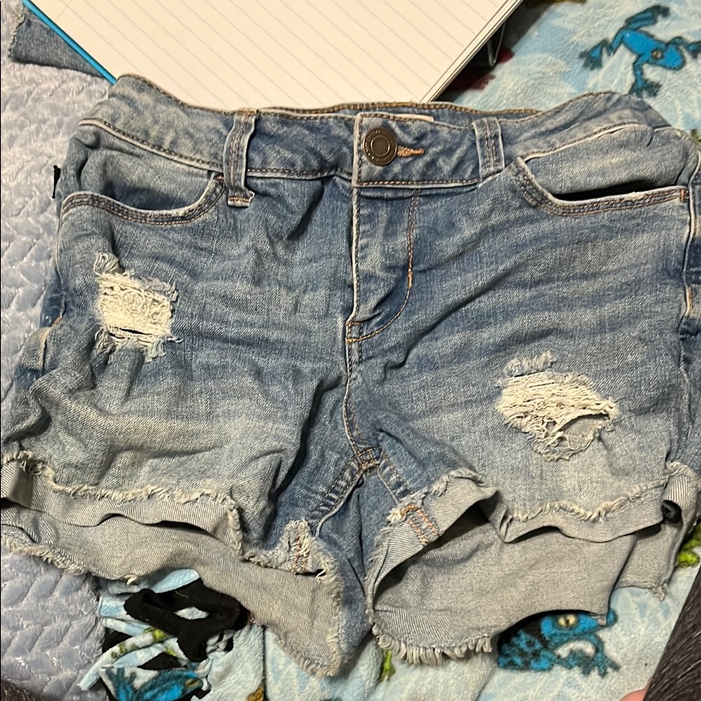 SO Blue Distressed Jean Shorts